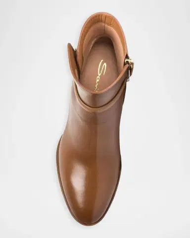 Santoni Andy 65MM Leather Block-Heel Booties | Thumbnail 3 Santoni Andy 65MM Leather Block-Heel Booties | Thumbnail 3