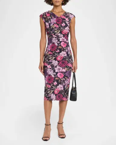 Chiara Boni La Petite Robe Dids Floral Jersey Midi Dress | Thumbnail 4