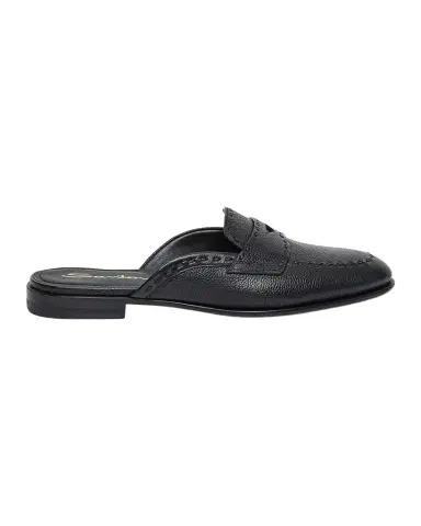 Santoni Leather Loafer Mules | Thumbnail 1