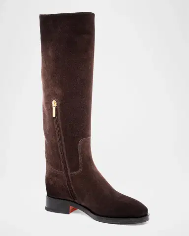 Santoni Suede Buckle Equestrian Boots | Thumbnail 2 Santoni Suede Buckle Equestrian Boots | Thumbnail 2
