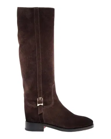 Santoni Suede Buckle Equestrian Boots | Thumbnail 1 Santoni Suede Buckle Equestrian Boots | Thumbnail 1