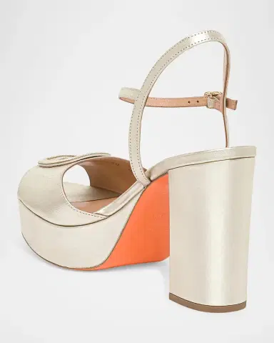 Santoni 60mm Metallic Leather Platform Sandals | Thumbnail 2 Santoni 60mm Metallic Leather Platform Sandals | Thumbnail 2