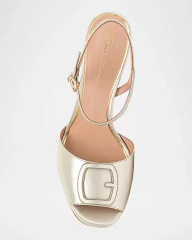Santoni 60mm Metallic Leather Platform Sandals | Thumbnail 3 Santoni 60mm Metallic Leather Platform Sandals | Thumbnail 3