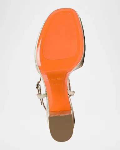 Santoni 60mm Metallic Leather Platform Sandals | Thumbnail 4 Santoni 60mm Metallic Leather Platform Sandals | Thumbnail 4