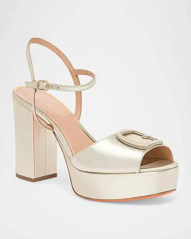 Santoni 60mm Metallic Leather Platform Sandals | Thumbnail 5 Santoni 60mm Metallic Leather Platform Sandals | Thumbnail 5