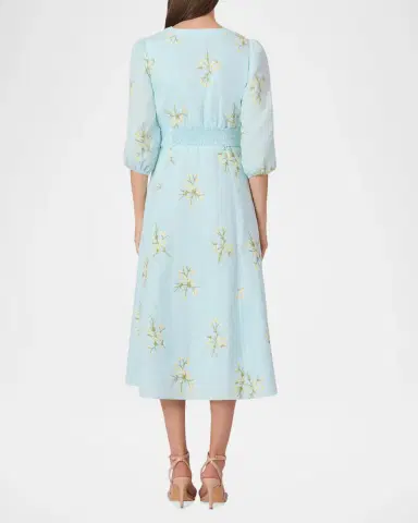 Shoshanna Tallen Floral-Embroidered Midi Dress | Thumbnail 3