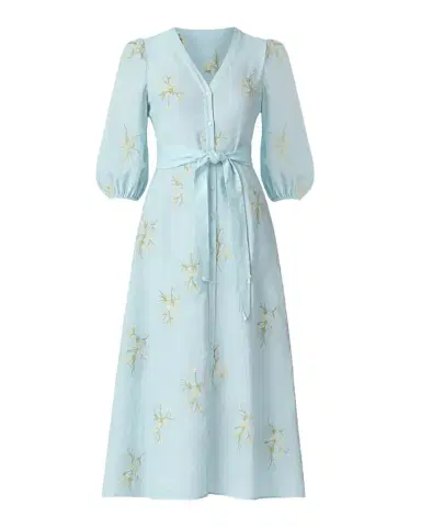 Shoshanna Tallen Floral-Embroidered Midi Dress | Thumbnail 1