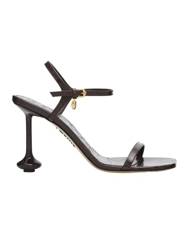LOEWE 90mm Toy Croc-Embossed Leather Sandals