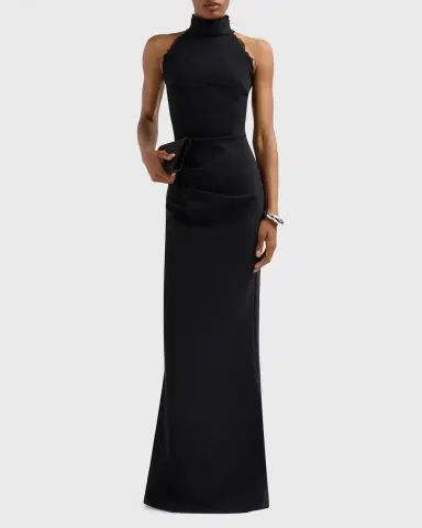 Chiara Boni La Petite Robe Kyomi Draped Column Gown | Thumbnail 2