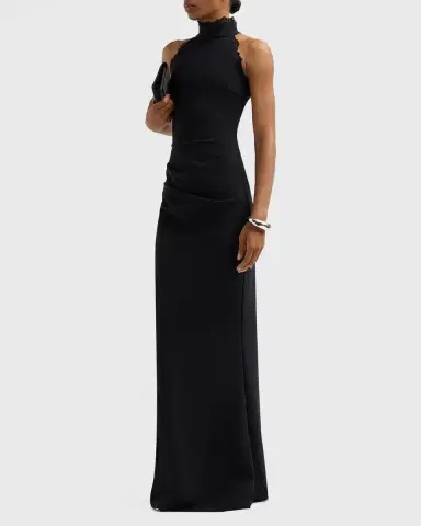 Chiara Boni La Petite Robe Kyomi Draped Column Gown | Thumbnail 4