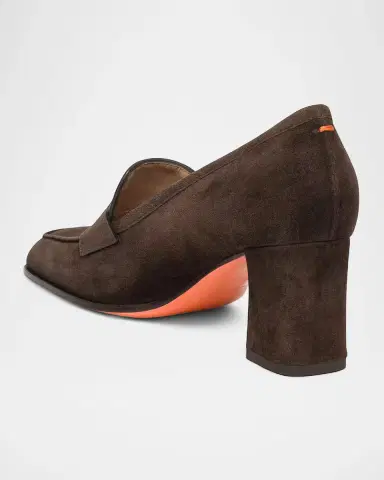 Santoni 65mm Suede Penny Loafers | Thumbnail 2
