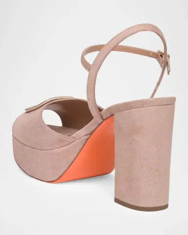 Santoni 60mm Suede Platform Buckle Sandals | Thumbnail 3 Santoni 60mm Suede Platform Buckle Sandals | Thumbnail 3