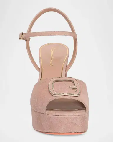 Santoni 60mm Suede Platform Buckle Sandals | Thumbnail 4 Santoni 60mm Suede Platform Buckle Sandals | Thumbnail 4