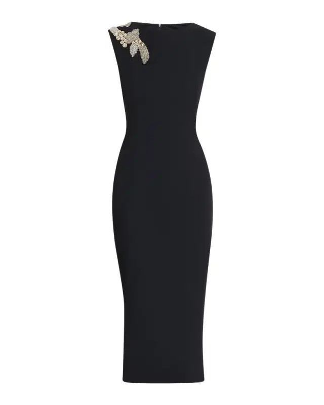 Chiara Boni La Petite Robe Doradus Beaded Midi Sheath
