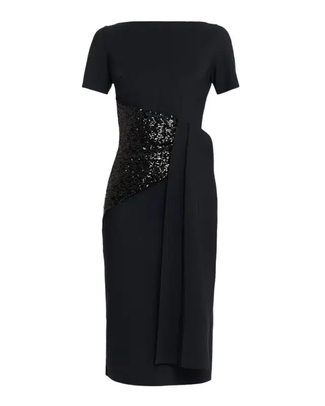 Chiara Boni La Petite Robe Sedva Sequin-Embellished Sheath Midi Dress