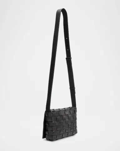 Bottega Veneta Men's Intrecciato Leather Messenger Bag | Thumbnail 3