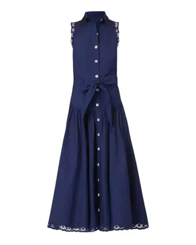 Shoshanna Bradley Lace-Trim Midi Shirtdress | Thumbnail 1