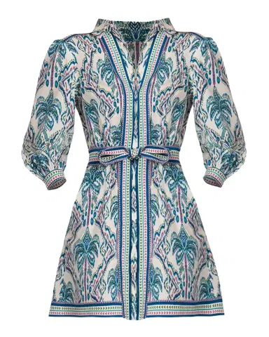 Shoshanna Vesey Floral Tapestry-Print Stretch-Cotton Mini Shirtdress | Thumbnail 1