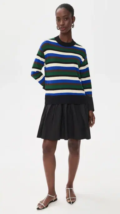 SIMONMILLER Pip Poplin Combo Dress Rugby tripe | Thumbnail 5 SIMONMILLER Pip Poplin Combo Dress Rugby tripe | Thumbnail 5