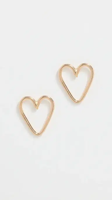 Zoë Chicco 14k Gold Open Heart Studs | Thumbnail 2