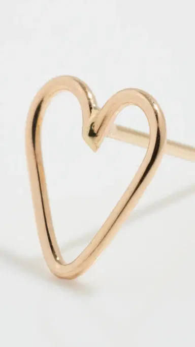 Zoë Chicco 14k Gold Open Heart Studs | Thumbnail 5
