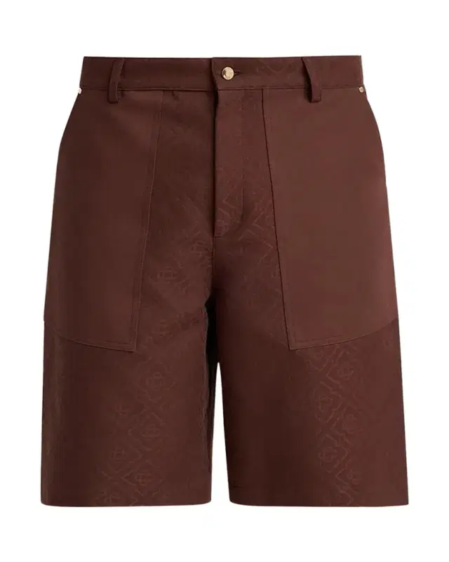 Casablanca Men's Monogram Cotton Canvas Shorts