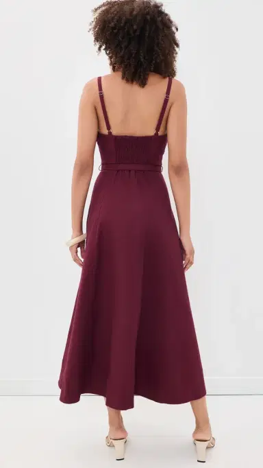 Hill House Home The Fiona Dress Windsor Wine | Thumbnail 3 Hill House Home The Fiona Dress Windsor Wine | Thumbnail 3