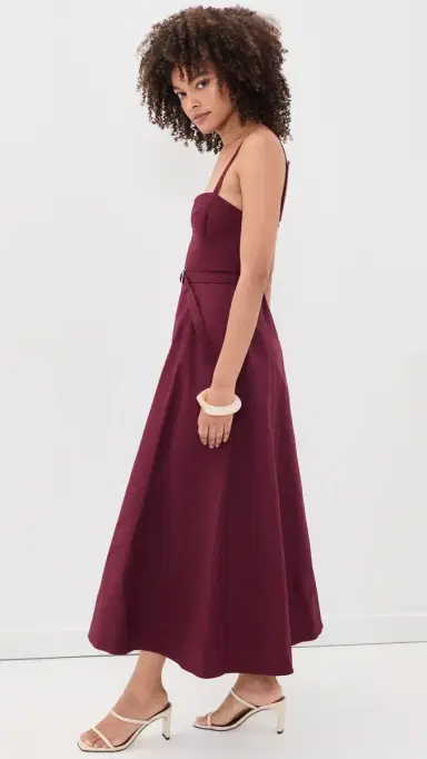 Hill House Home The Fiona Dress Windsor Wine | Thumbnail 4 Hill House Home The Fiona Dress Windsor Wine | Thumbnail 4