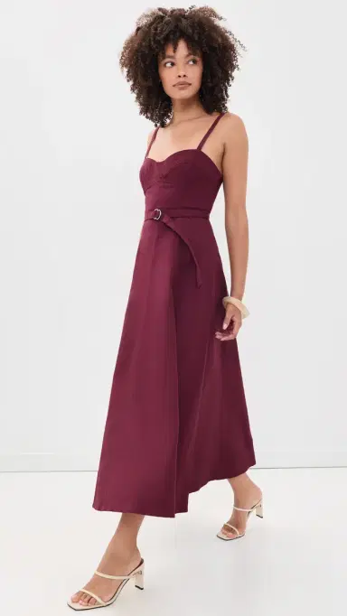 Hill House Home The Fiona Dress Windsor Wine | Thumbnail 5 Hill House Home The Fiona Dress Windsor Wine | Thumbnail 5
