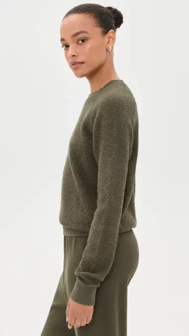 perfectwhitetee Inside Out Fleece Shrunken Sweatshirt | Thumbnail 4