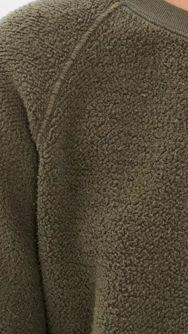 perfectwhitetee Inside Out Fleece Shrunken Sweatshirt | Thumbnail 6