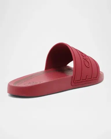 Casablanca Men's Embossed-Logo Rubber Slide Sandals | Thumbnail 4