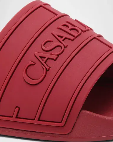 Casablanca Men's Embossed-Logo Rubber Slide Sandals | Thumbnail 5