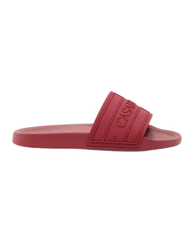 Casablanca Men's Embossed-Logo Rubber Slide Sandals