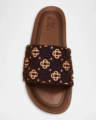 Casablanca Men's Monogram Pool Slides | Thumbnail 4 Casablanca Men's Monogram Pool Slides | Thumbnail 4