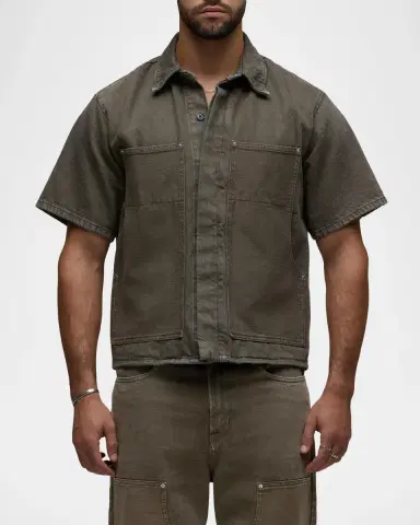 Hudson Men's Carpenter Denim Short-Sleeve Shirt | Thumbnail 4