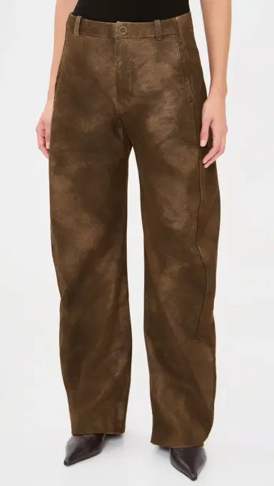 Free People Spotlight Faux Leather Trousers Chocolate Brown | Thumbnail 2