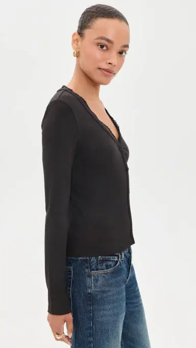 Frame The Rib Trim Cardigan | Thumbnail 4