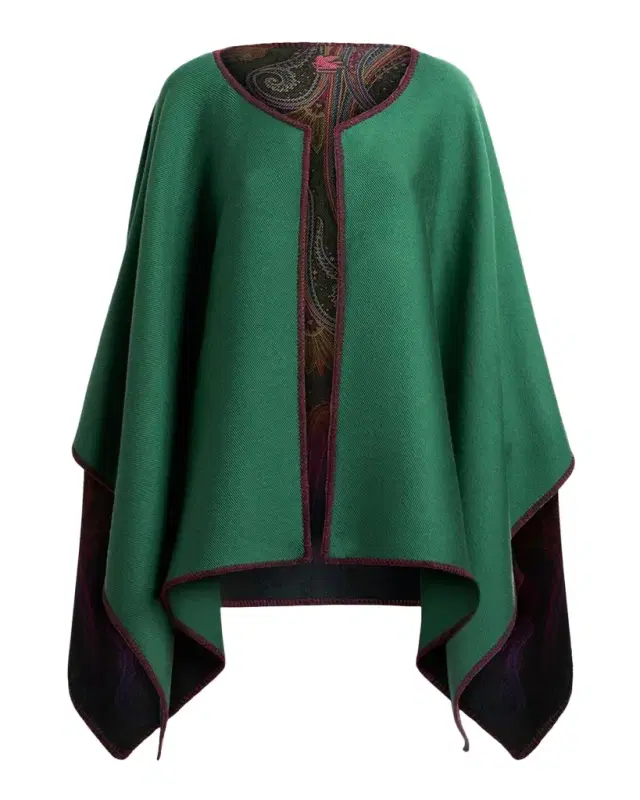 Etro Reversible Jacquard Cape