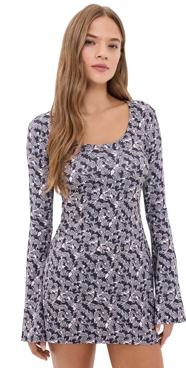 EYWASOULS MALIBU Romy Mini Dress Shadow Bloom