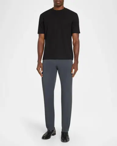 Emporio Armani Men's Cotton Geometric Jacquard Crewneck T-Shirt | Thumbnail 2