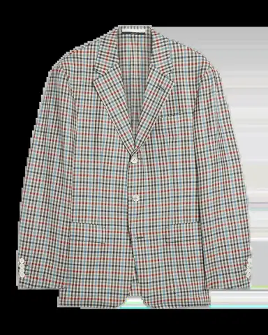 dunhill Men's Wool and Cashmere Check Single-Breasted Blazer | Thumbnail 2 dunhill Men's Wool and Cashmere Check Single-Breasted Blazer | Thumbnail 2