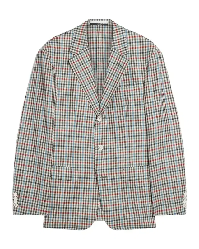 dunhill Men's Wool and Cashmere Check Single-Breasted Blazer