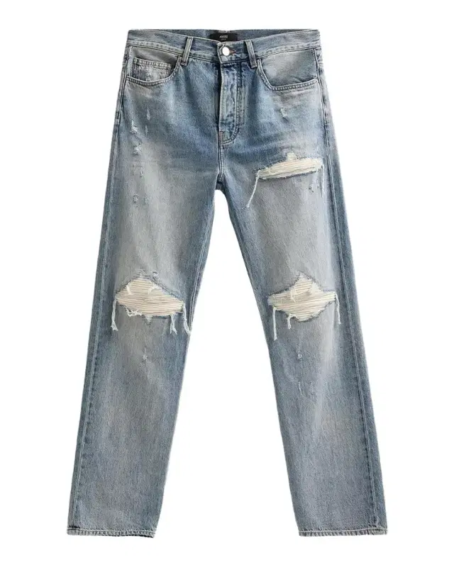 AMIRI MX1 Suede Moto Straight-Fit Jeans