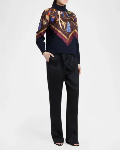 Etro Belted Paperbag Waist Straight-Leg Trousers | Thumbnail 2 Etro Belted Paperbag Waist Straight-Leg Trousers | Thumbnail 2