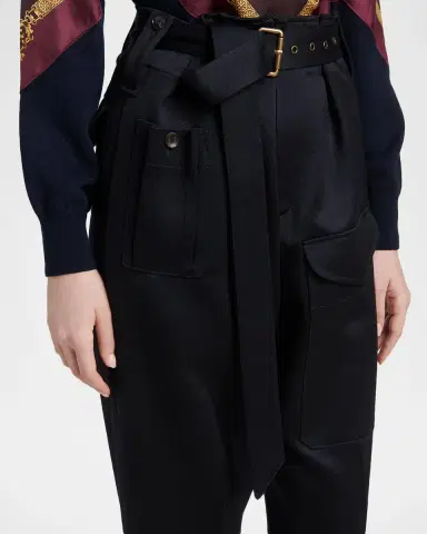 Etro Belted Paperbag Waist Straight-Leg Trousers | Thumbnail 5 Etro Belted Paperbag Waist Straight-Leg Trousers | Thumbnail 5