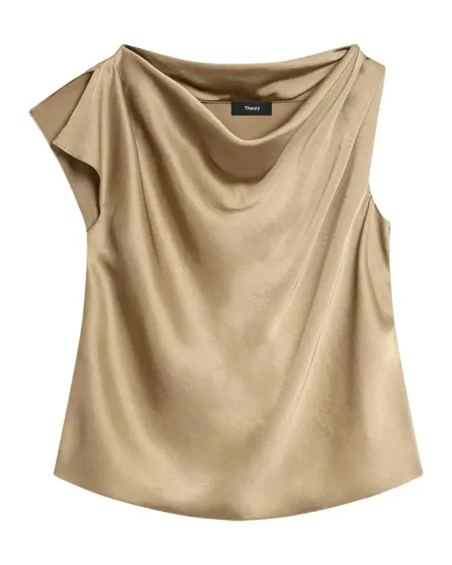 Theory Cowlneck Satin Blouse