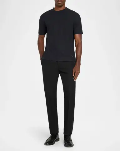 Emporio Armani Men's Geometric Jacquard Crewneck T-Shirt | Thumbnail 2