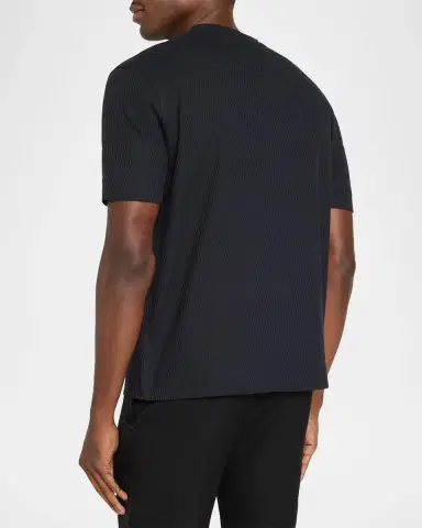 Emporio Armani Men's Geometric Jacquard Crewneck T-Shirt | Thumbnail 3