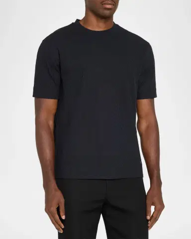 Emporio Armani Men's Geometric Jacquard Crewneck T-Shirt | Thumbnail 4